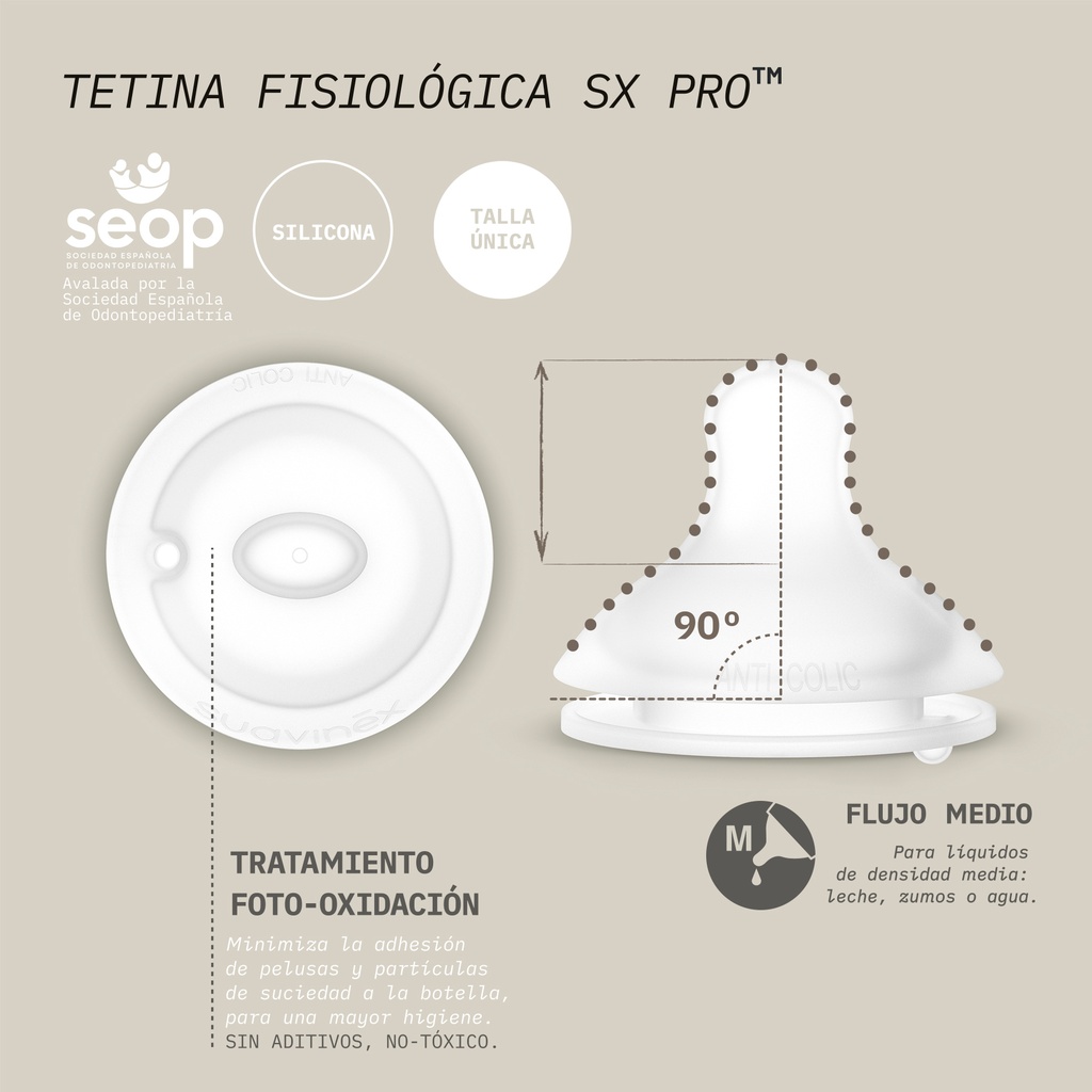 Biberón Suavinex Beige