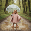 Poncho impermeable para la lluvia salmón