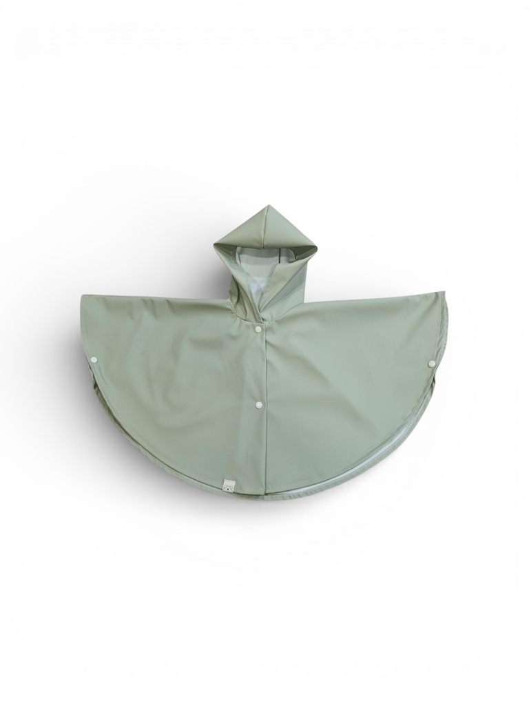 Poncho impermeable para la lluvia verde