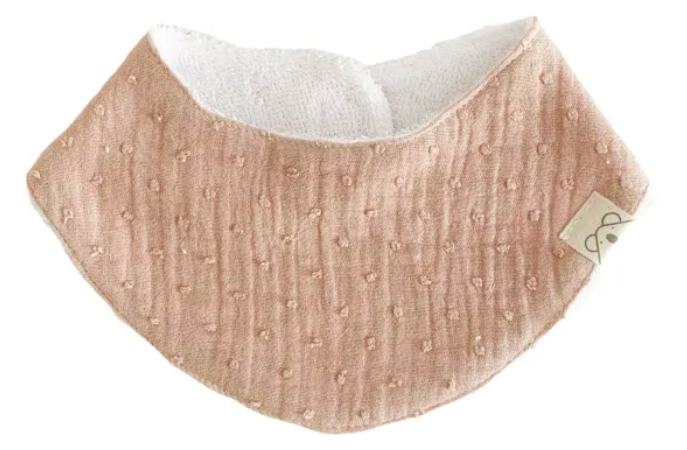 Bandana de rizo de bambú Plumeti Rosa
