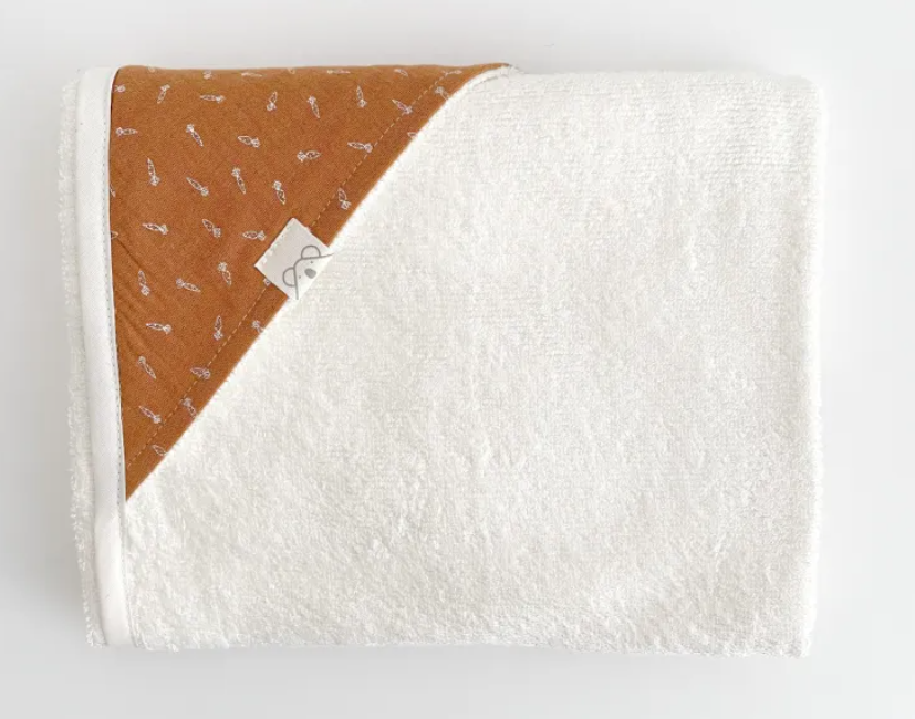 Capa de baño rizo de bambú Zanahorias