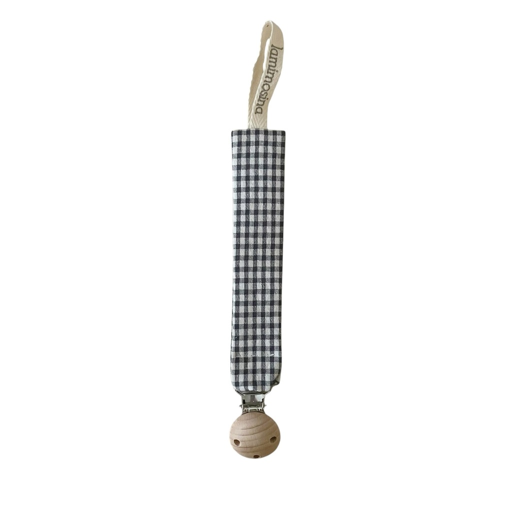 Sujeta chupetes Vichy Antracita - Plano