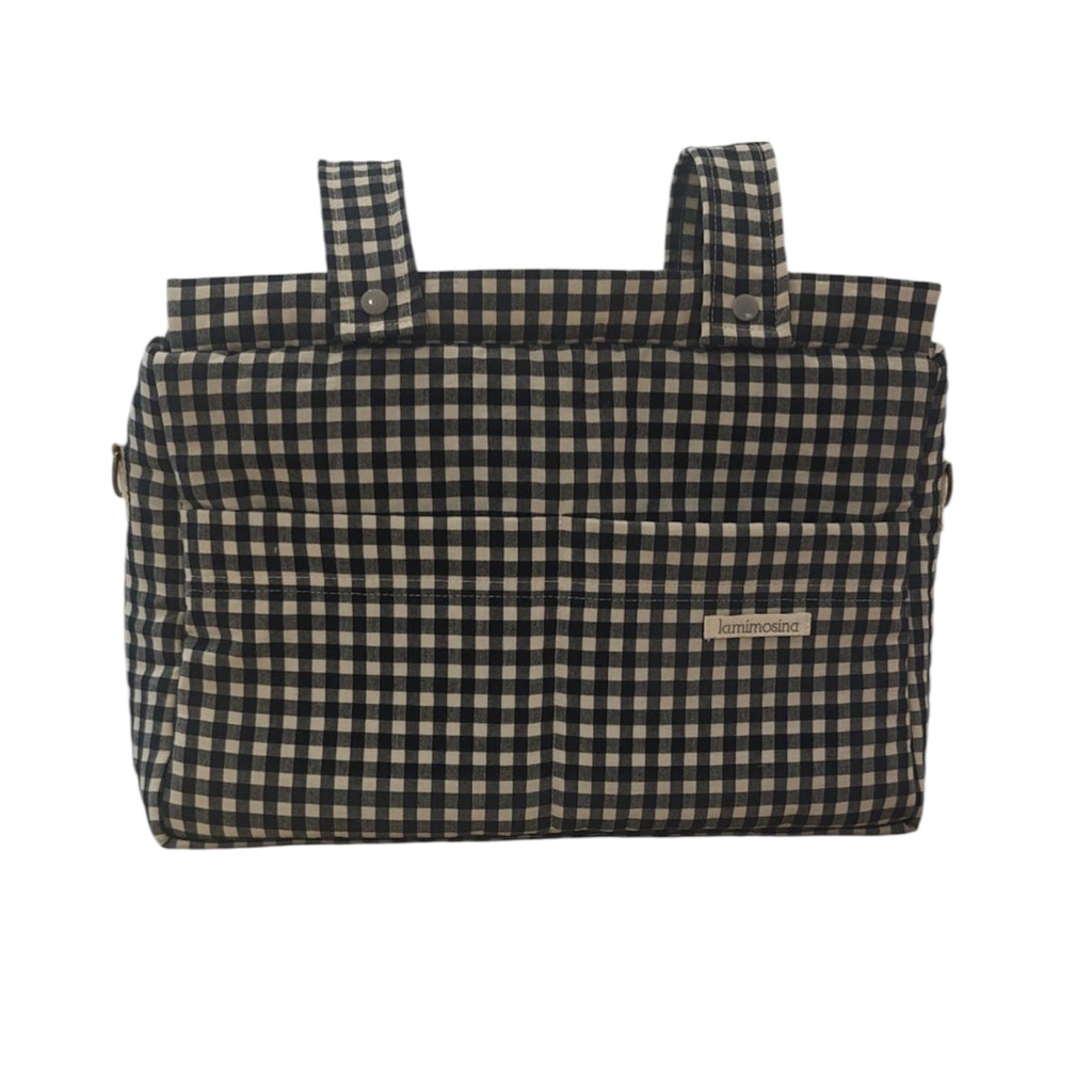 Bolsa panera de paseo Vichy Antracita