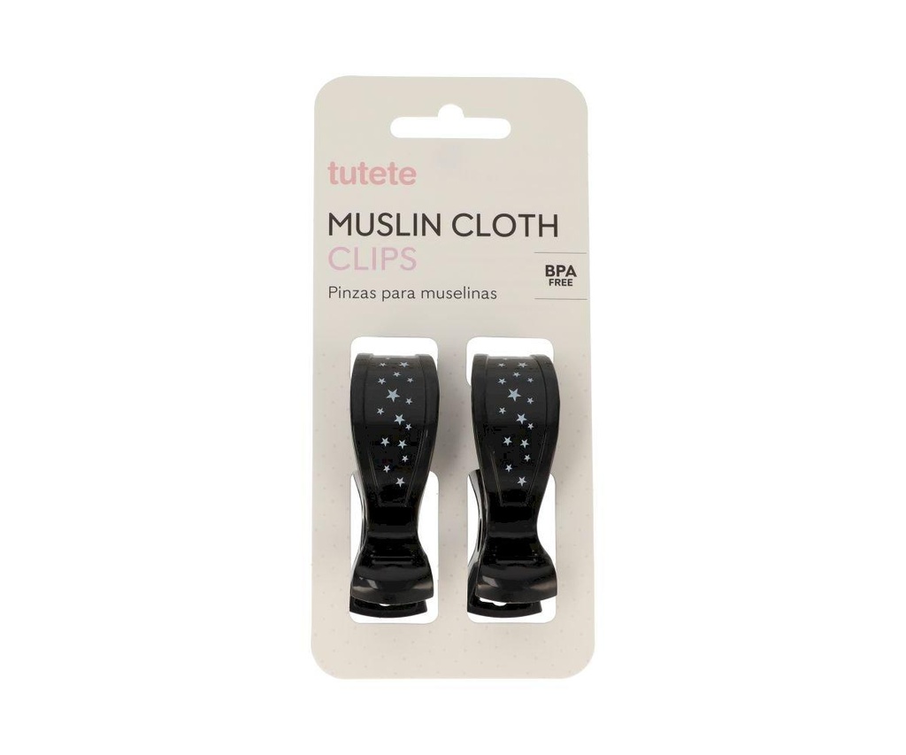 Pinza para sujetar muselinas negro