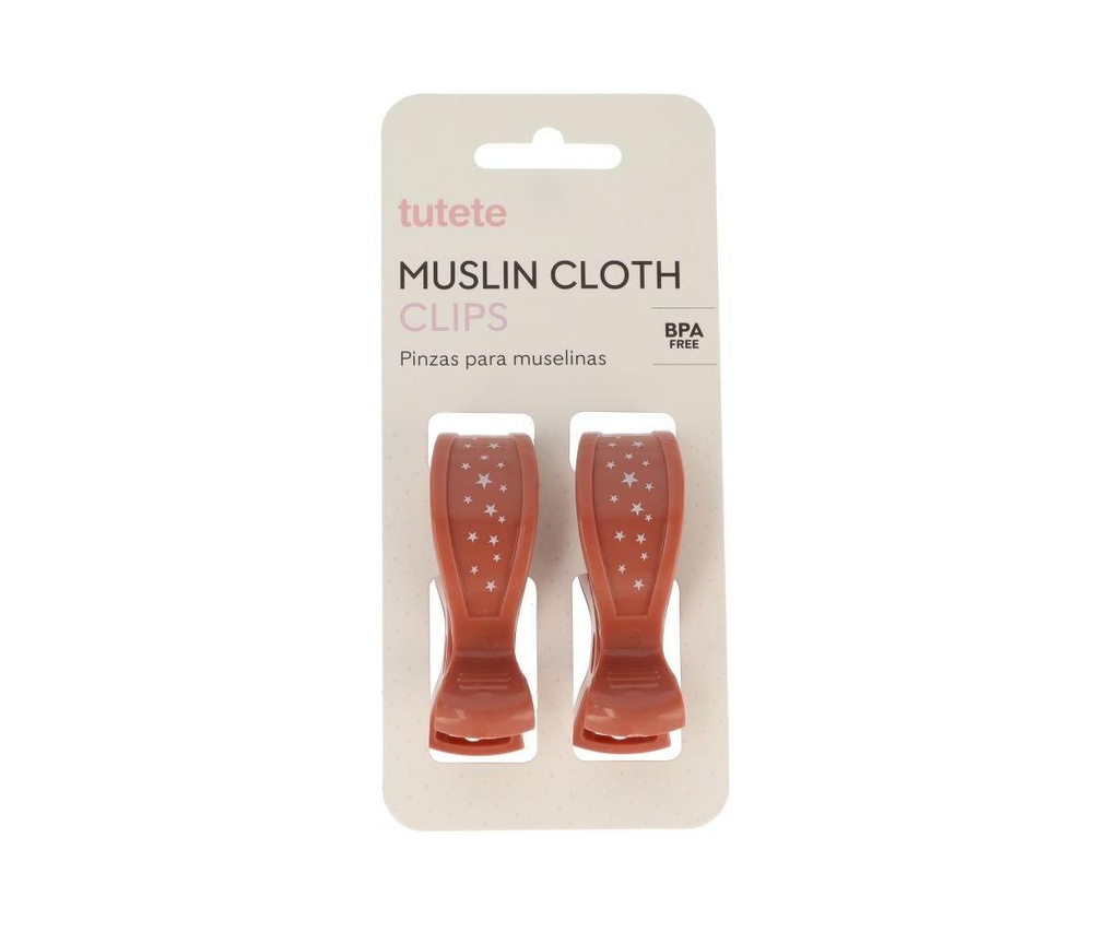 Pinza para sujetar muselinas terracota