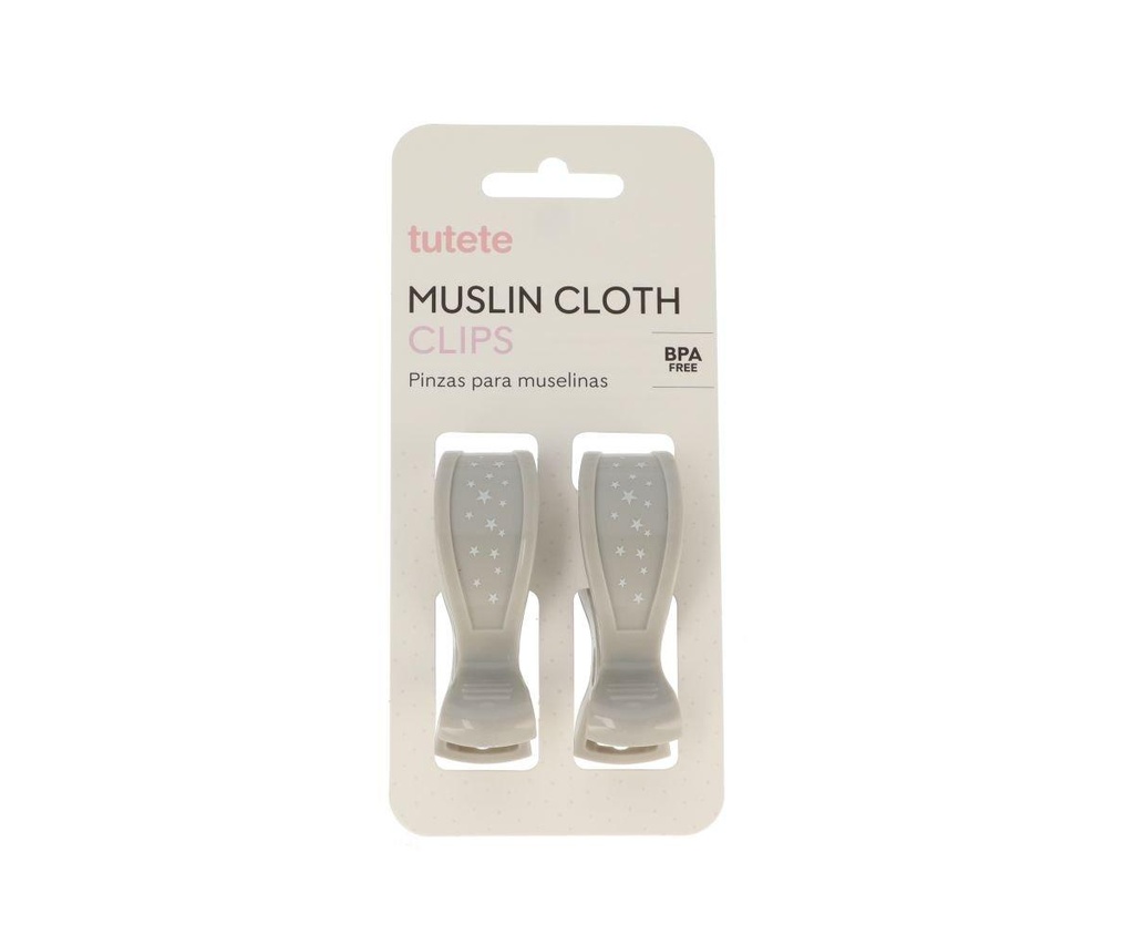 Pinza para sujetar muselinas Gris