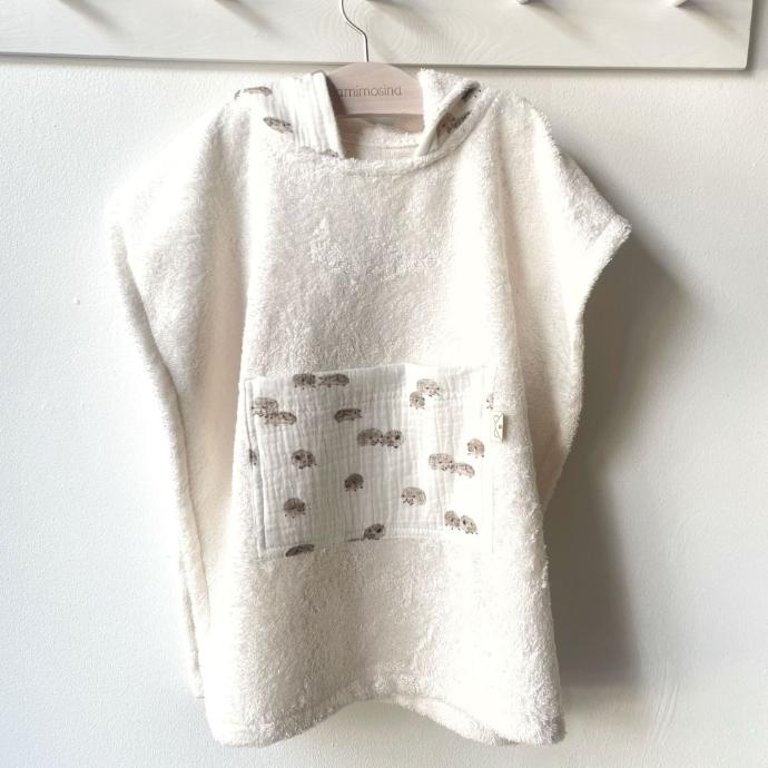 Poncho de baño algodón Erizos