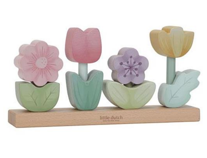 Rompecabezas de flores apilables - Forest Friends - Little Dutch