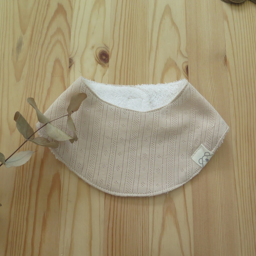 Bandana de rizo de bambú Calado Beige