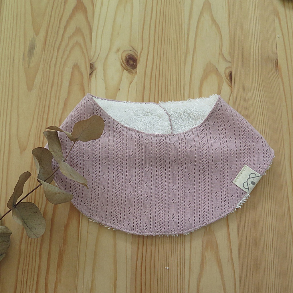 Bandana de rizo de bambú Calado Rosa