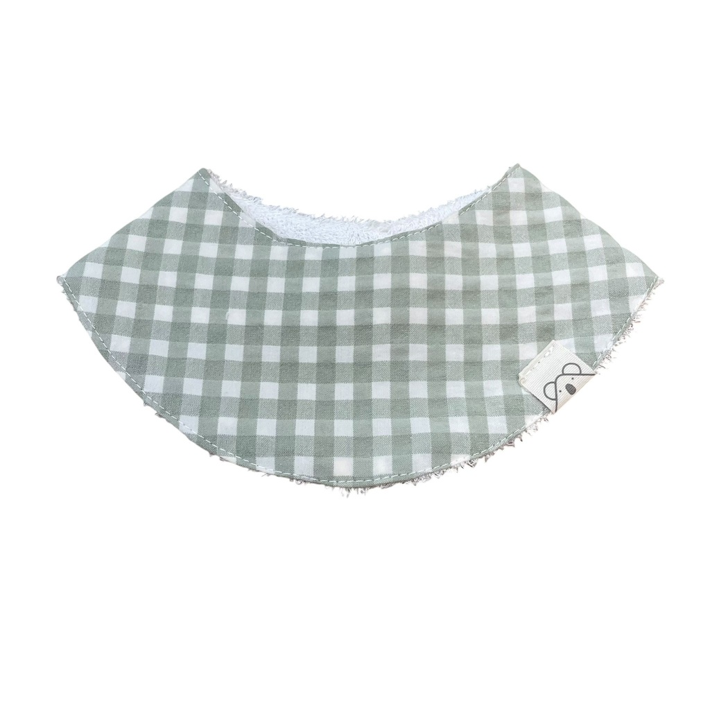 Bandana de rizo de bambú Vichy Verde
