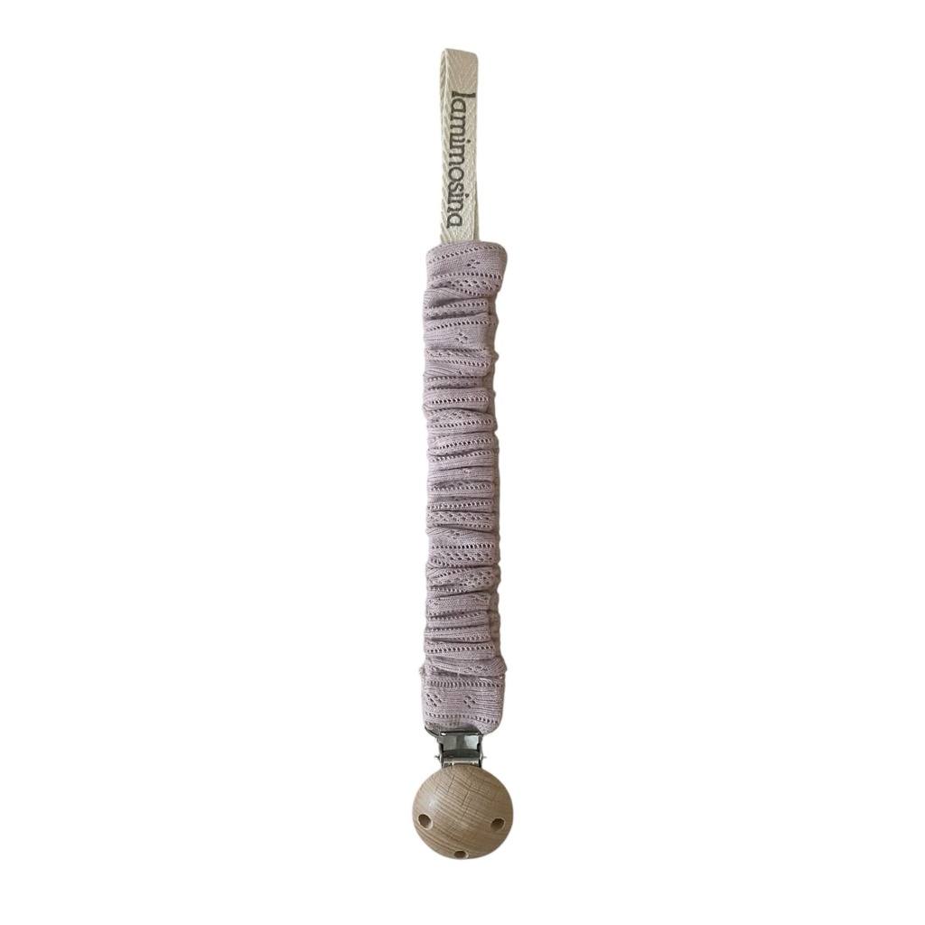 Sujeta chupetes Calado Rosa - Rizado