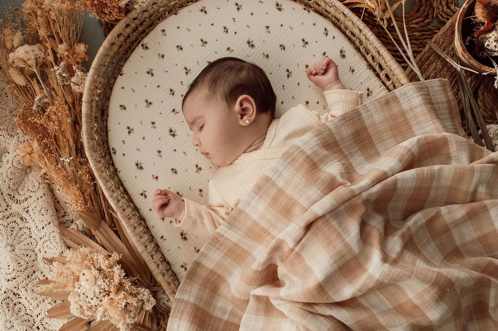 Muselina Doble gasa de algodón Vichy Reversible