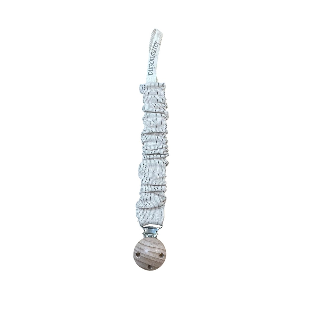 Sujeta chupetes Calado beige - Rizado