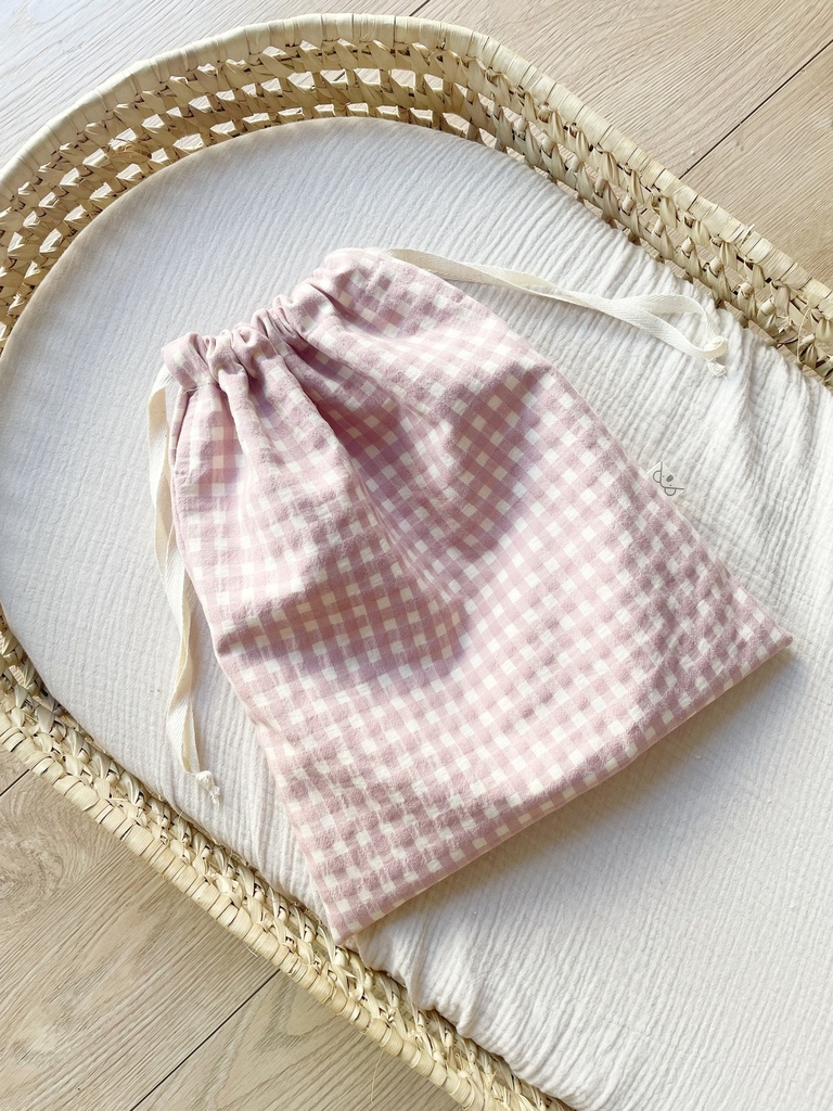 Bolsa muda impermeable Vichy Rosa