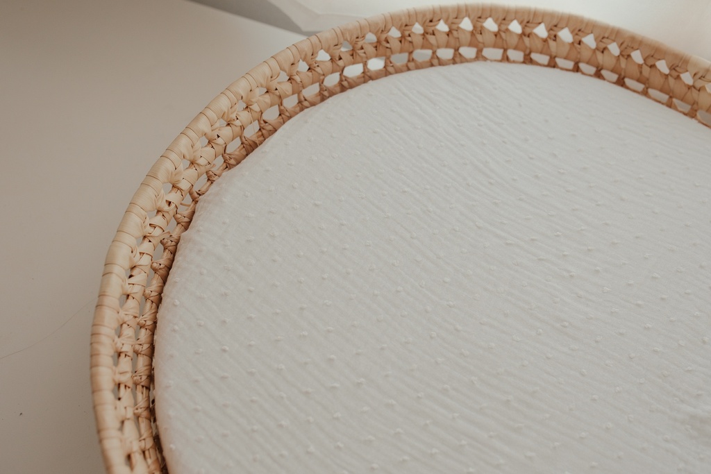 Bajera ajustable para moisés y capazo carrito Plumeti Blanco
