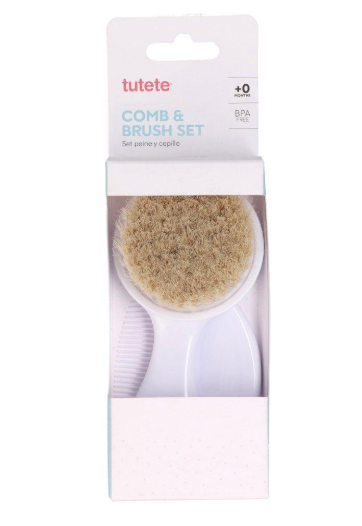 Set peine y cepillo Blanco - Tutete
