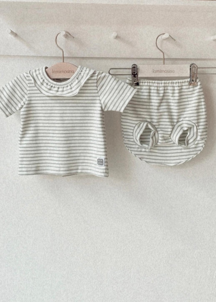 Conjunto manga corta Bula Gris - Minutus