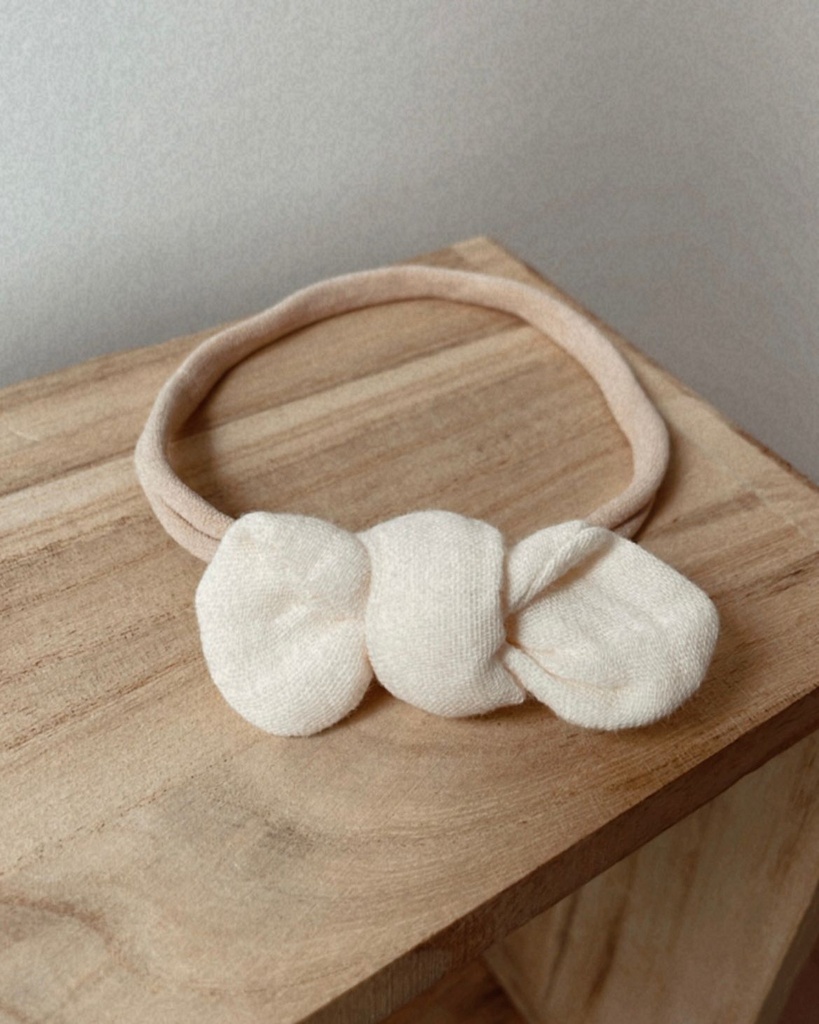 Diadema de cinta elástica Crudo