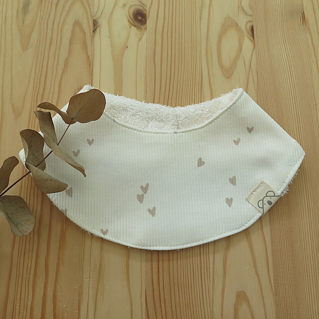 Bandana de rizo de bambú Corazones