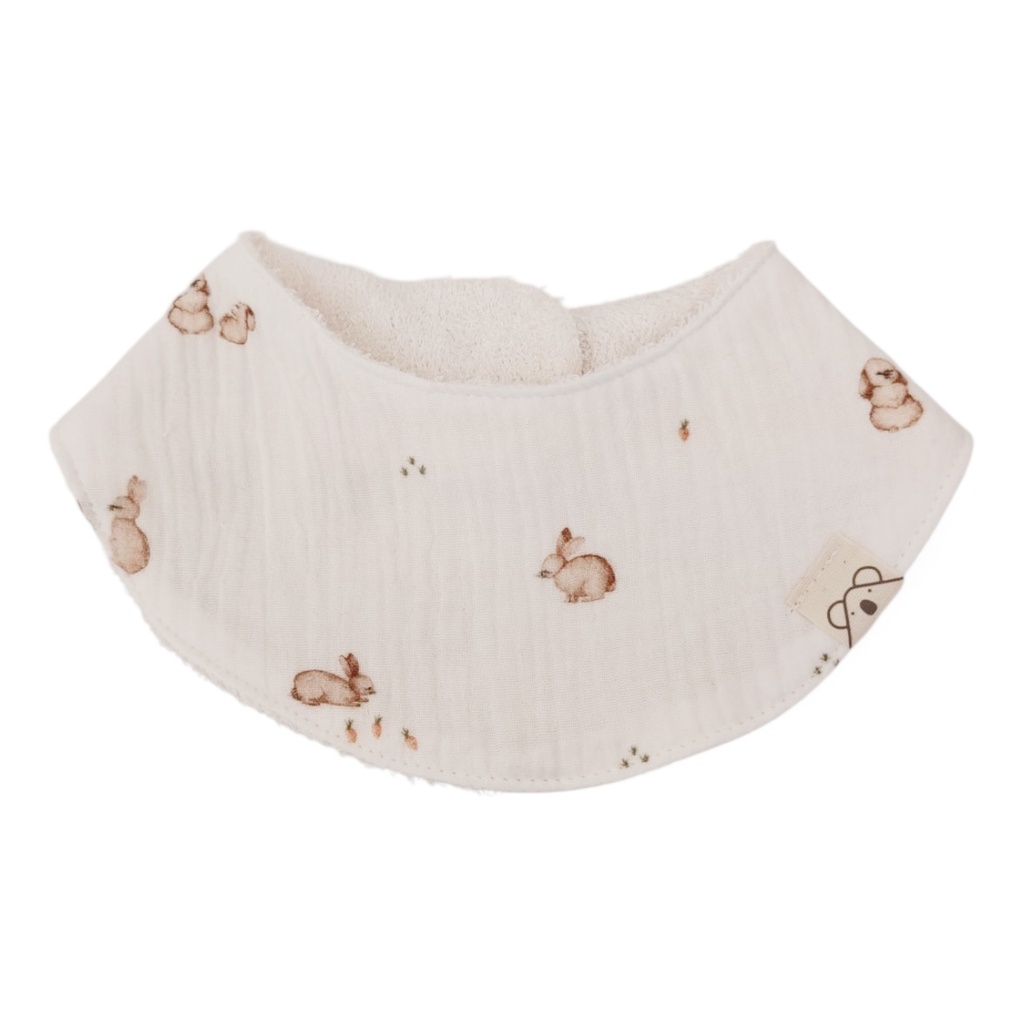Bandana de rizo de bambú Conejitos