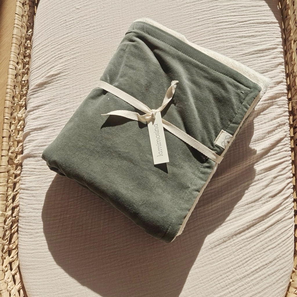 Manta polar pana verde