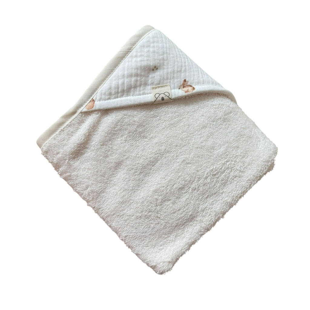 Capa de baño rizo bambú conejitos