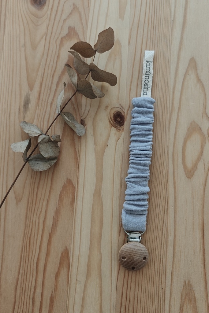 Sujeta chupetes Gris - Rizado