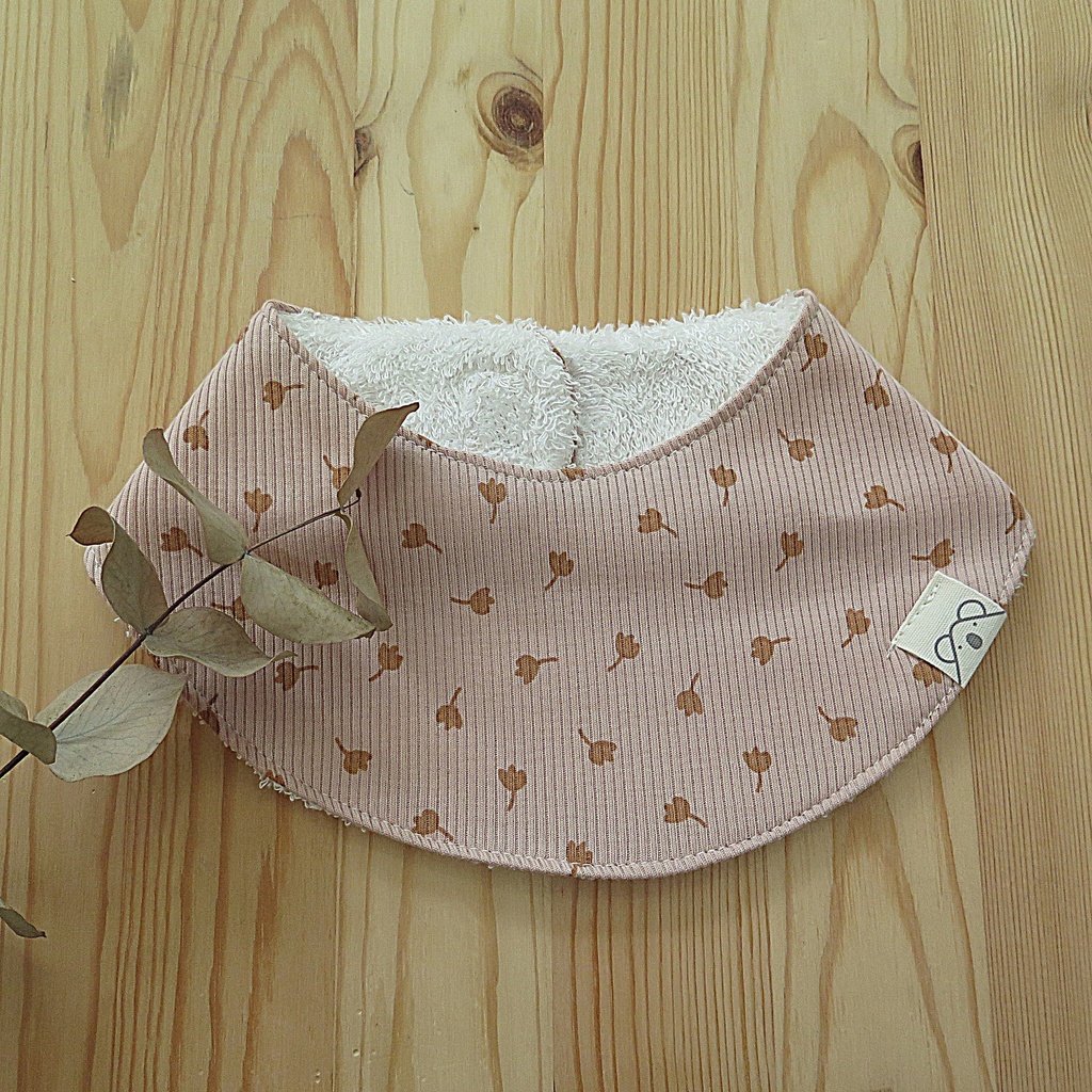 Bandana de rizo de bambú Tulipán Rosa