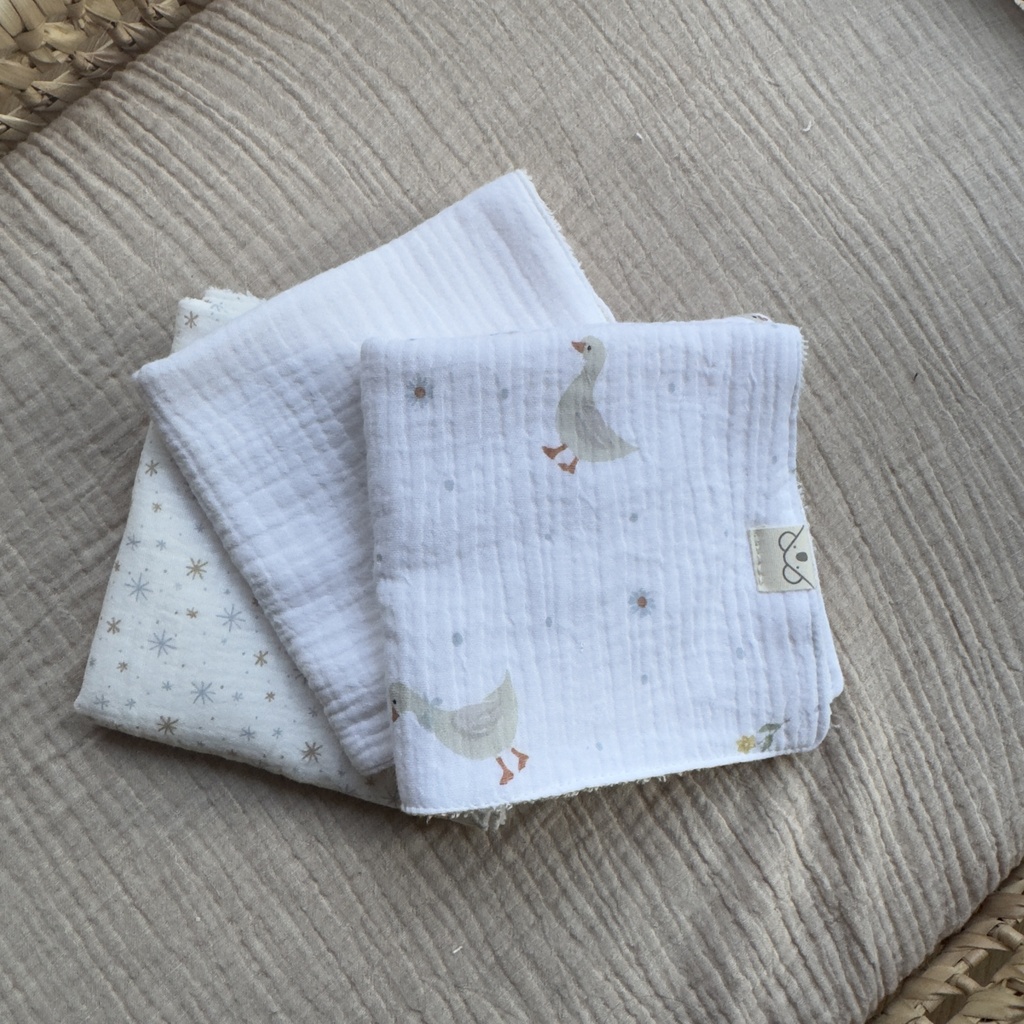 Pack 3 toallitas de lactancia Pato