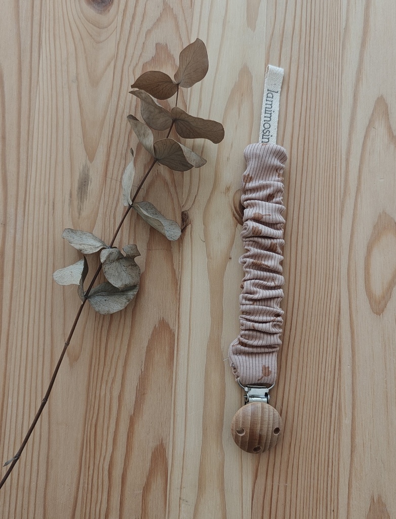 Sujeta chupetes Tulipán Rosa - Rizado