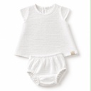 Vestido Muselina Plumeti Blanco
