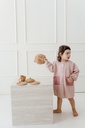 Bata escolar con botones Vichy Rosa