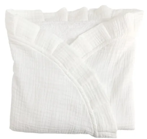 [10BS0101] Arrullo de bambú y doble gasa Blanco