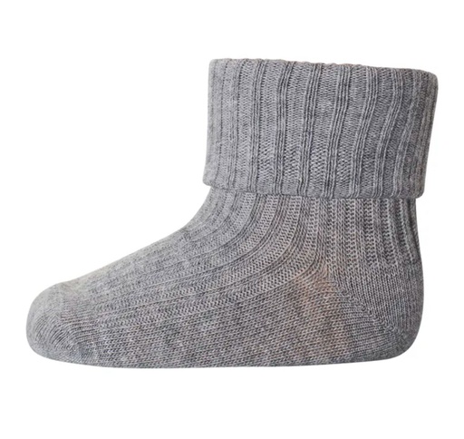 Calcetines canalé/algodón - Grey Melange