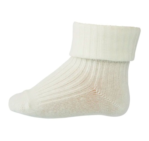 Calcetines canalé/algodón - Blanco Roto