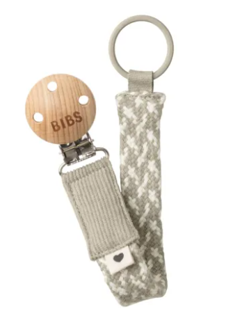 Sujeta chupetes Sand / Ivory PACIFIER CLIP BIBS