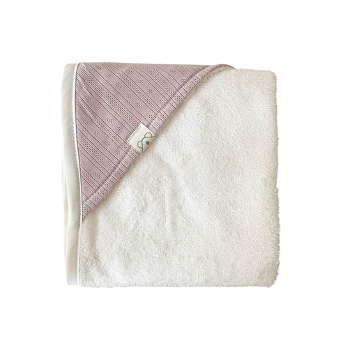 [13BS1603] Capa de baño rizo bambú Calado Rosa