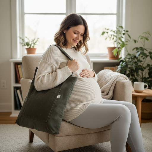 Tote bag de pana color verde