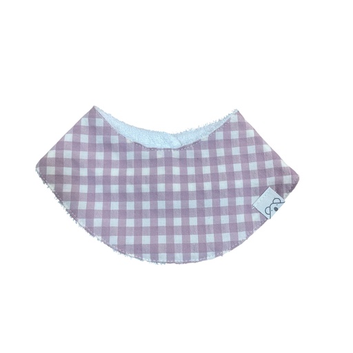 [20BS3203] Bandana de rizo de bambú Vichy Rosa