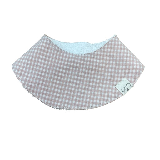 [20BS3203] Bandana de rizo de bambú Vichy Rosa