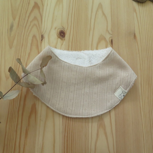 [20BS1611] Bandana de rizo de bambú Calado Beige