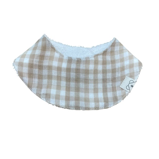 [20BS3209] Bandana de rizo de bambú Vichy Reversible S