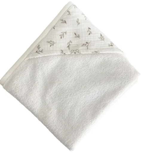 [13BS2801] Capa de baño rizo bambú Olivo