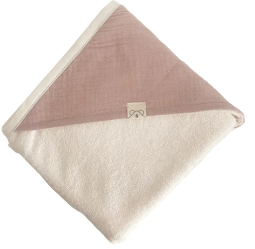 [13BS0303] Capa de baño rizo bambú Rosa
