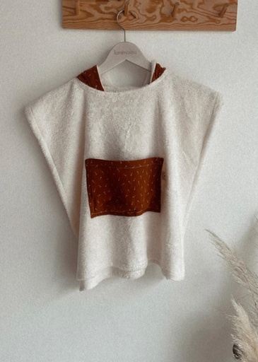 [15BS3412] Poncho de baño algodón Zanahoria
