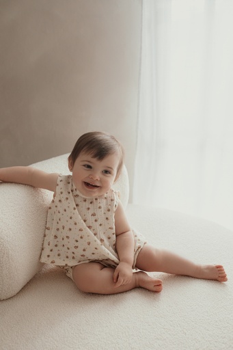 Blusa de muselina espalda abierta Gina