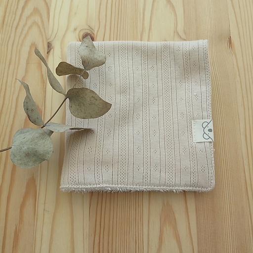 [48BS1611] Toallita de lactancia Calado Beige