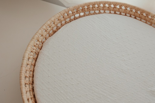 [65BS0101] Bajera ajustable para moisés y capazo carrito Plumeti Blanco