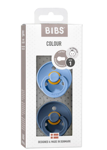 [54875] 2 Chupetes Sky Blue/Steel Blue - BIBS